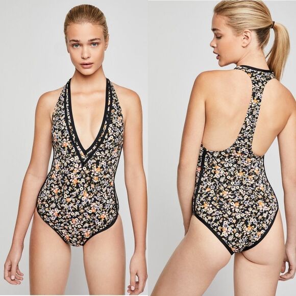 New! BCBGENERATION Racerback Women's One-Piece Swimsuit Bathing Suit Size Medium - Picture 1 of 9